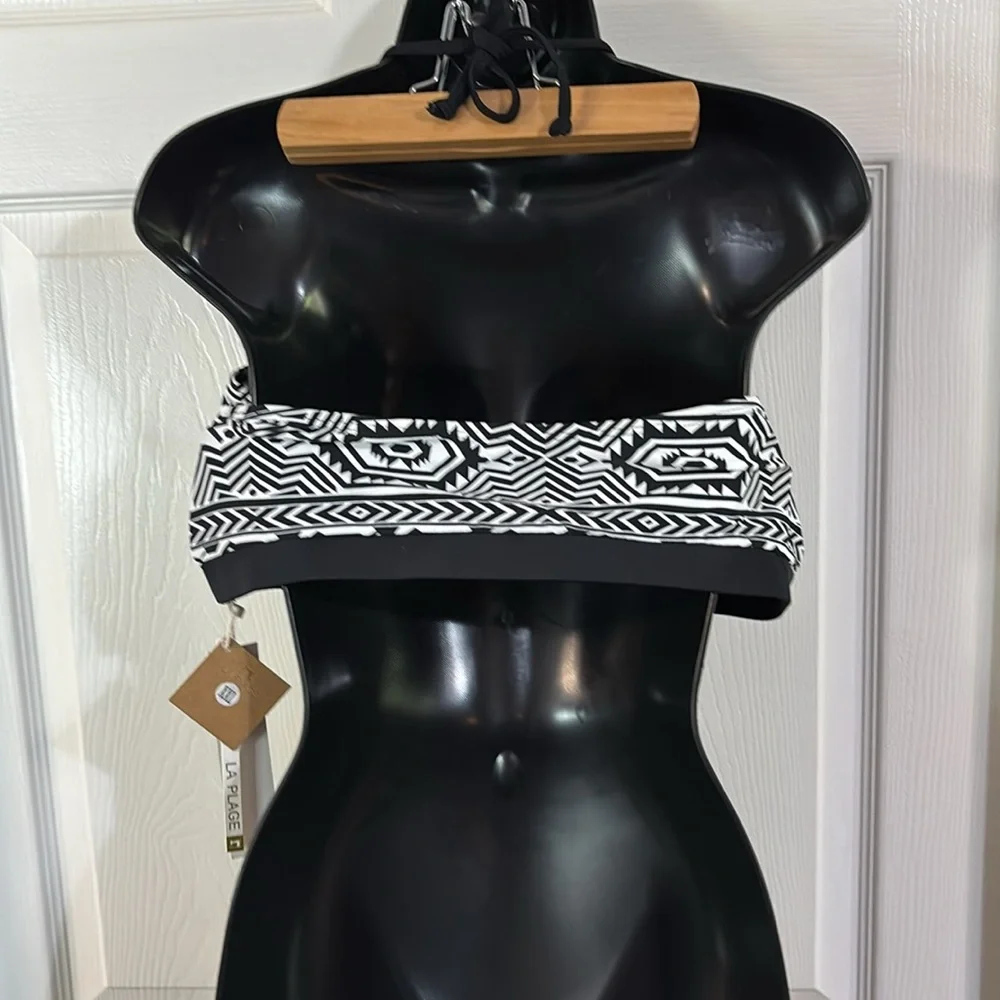La Plage black & white swim top, size XXL, NWT. - Picture 4 of 11